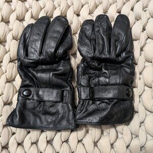 Van Heusen Men's Black Leather Gloves - Extra Large - Excellent Used Condtion